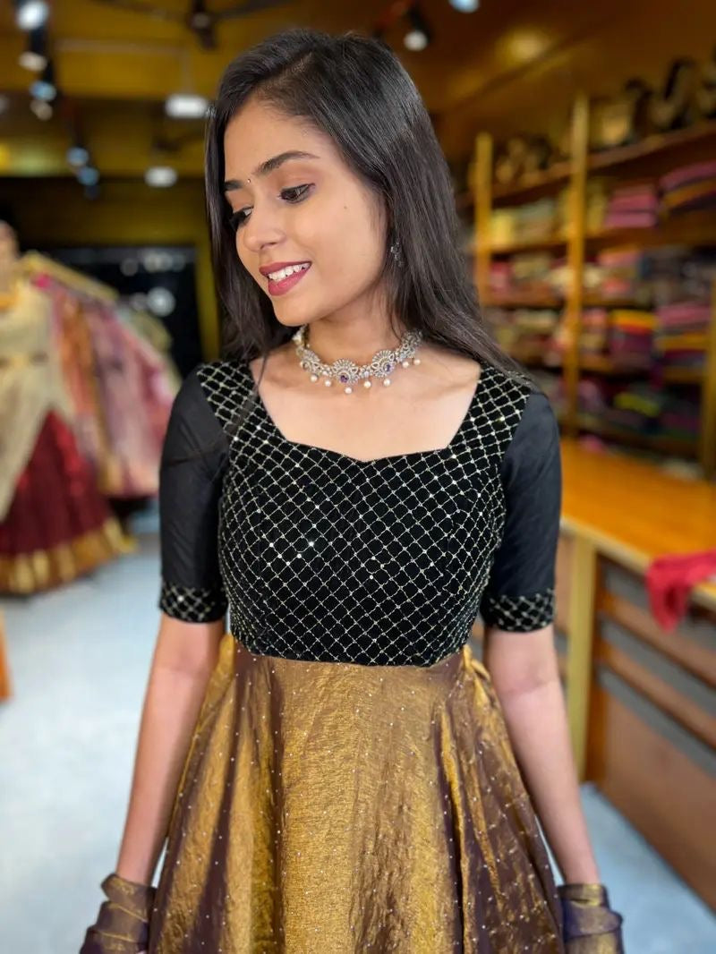 DIVA BLACK GOLD ANARKALI SUIT