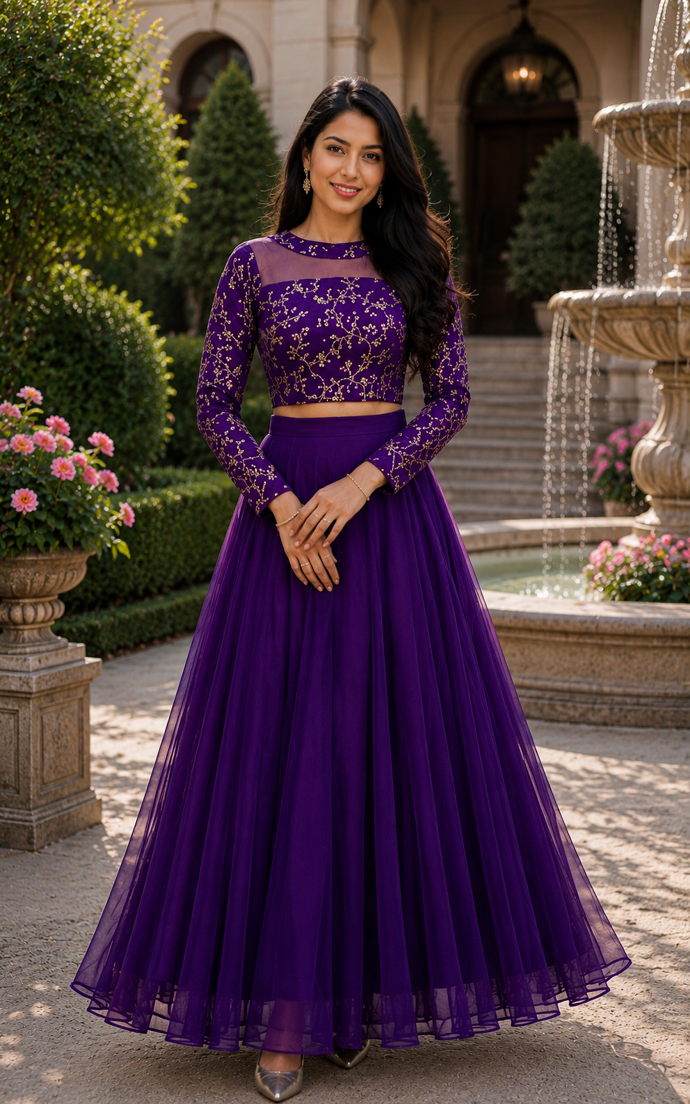 ISHIKA PURPLE ANARKALI SUIT