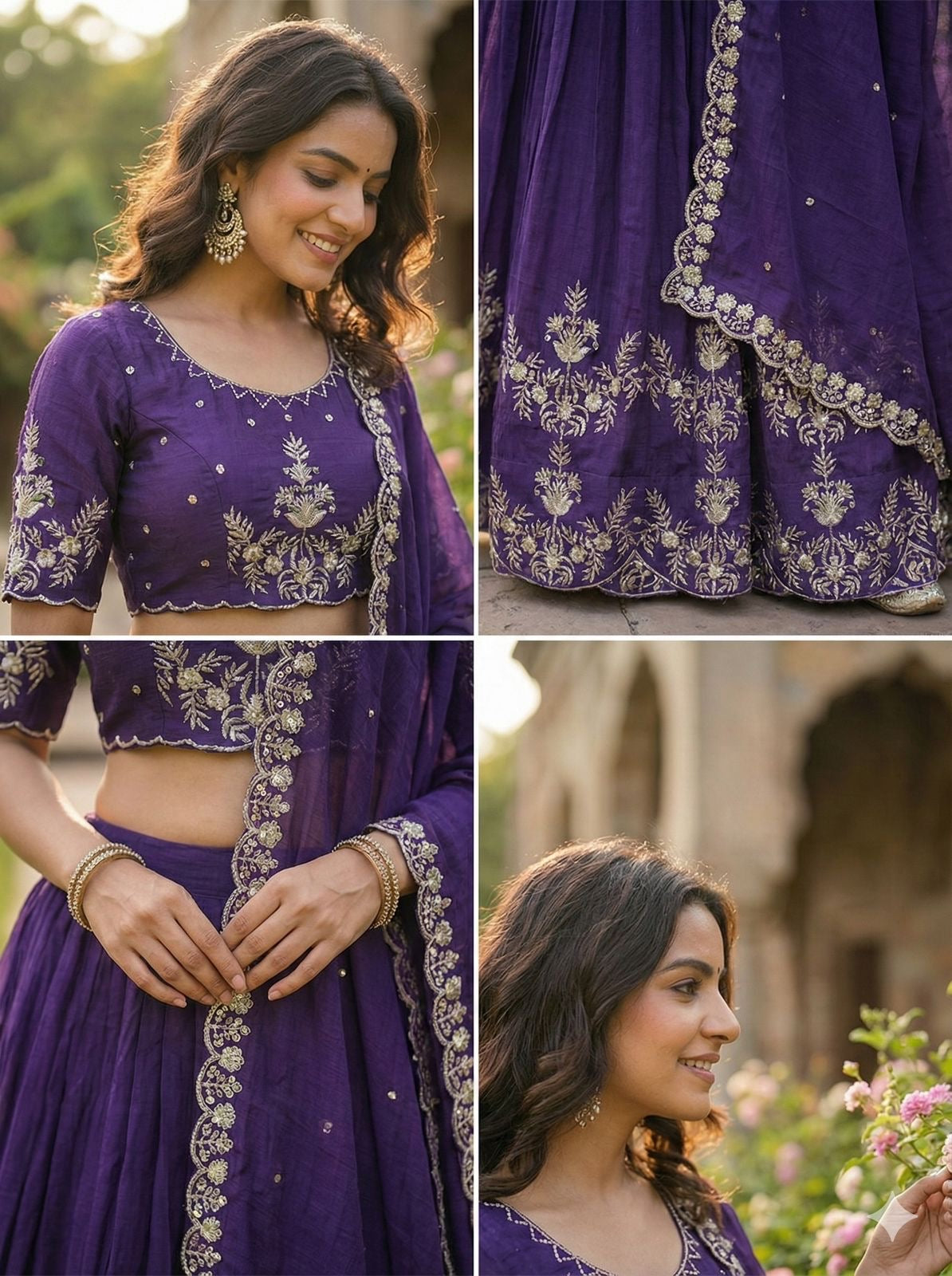 AISHWARAYA PURPLE LEHENGA