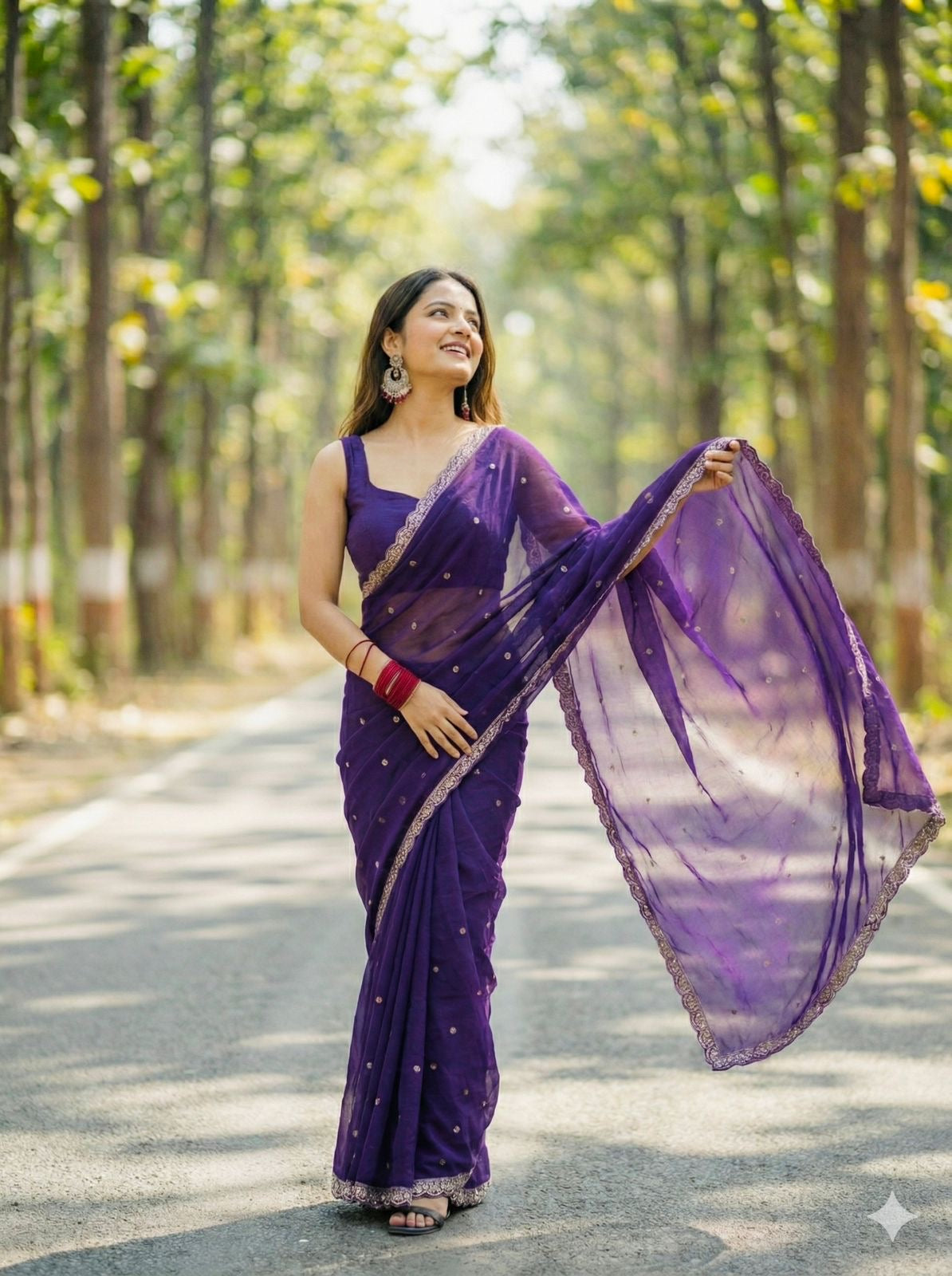 Purple Aura Saree
