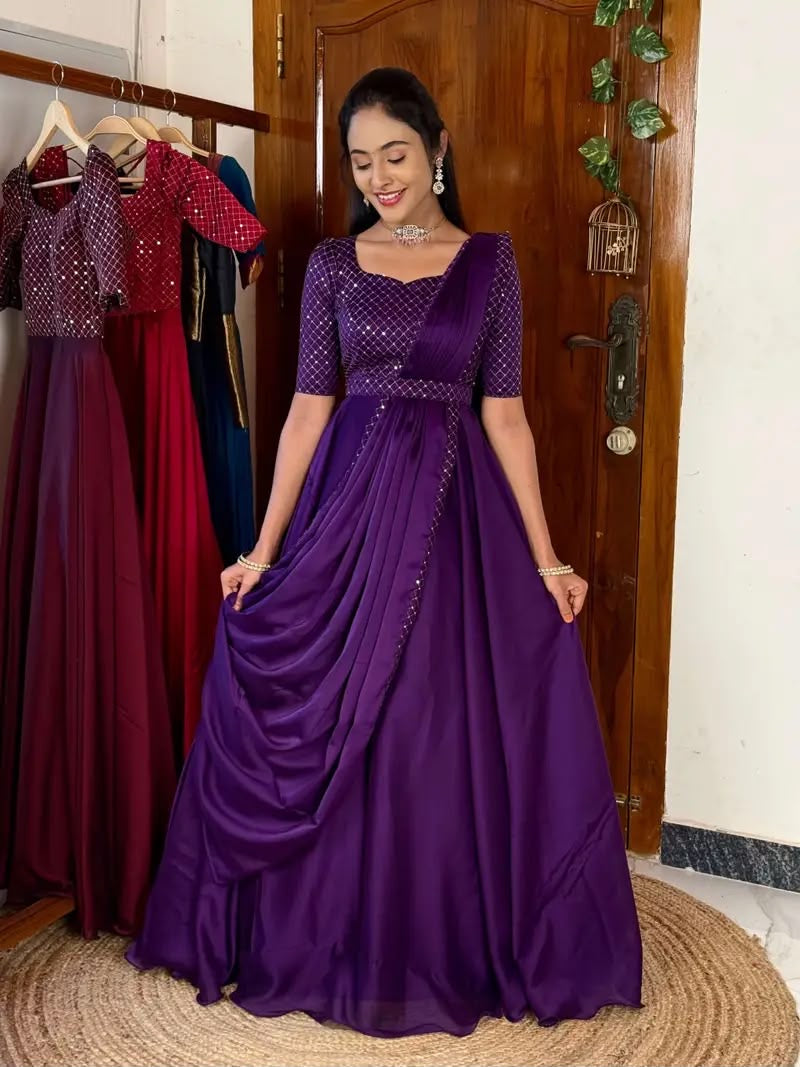 UNNATI PURPLE ANARKALI