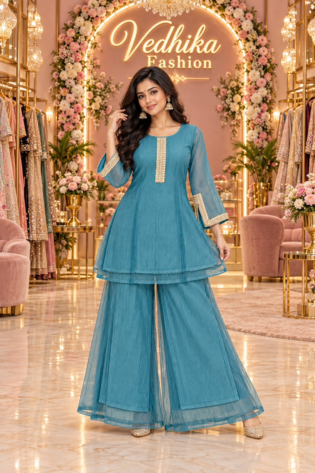 Zaira Blue Indowestern