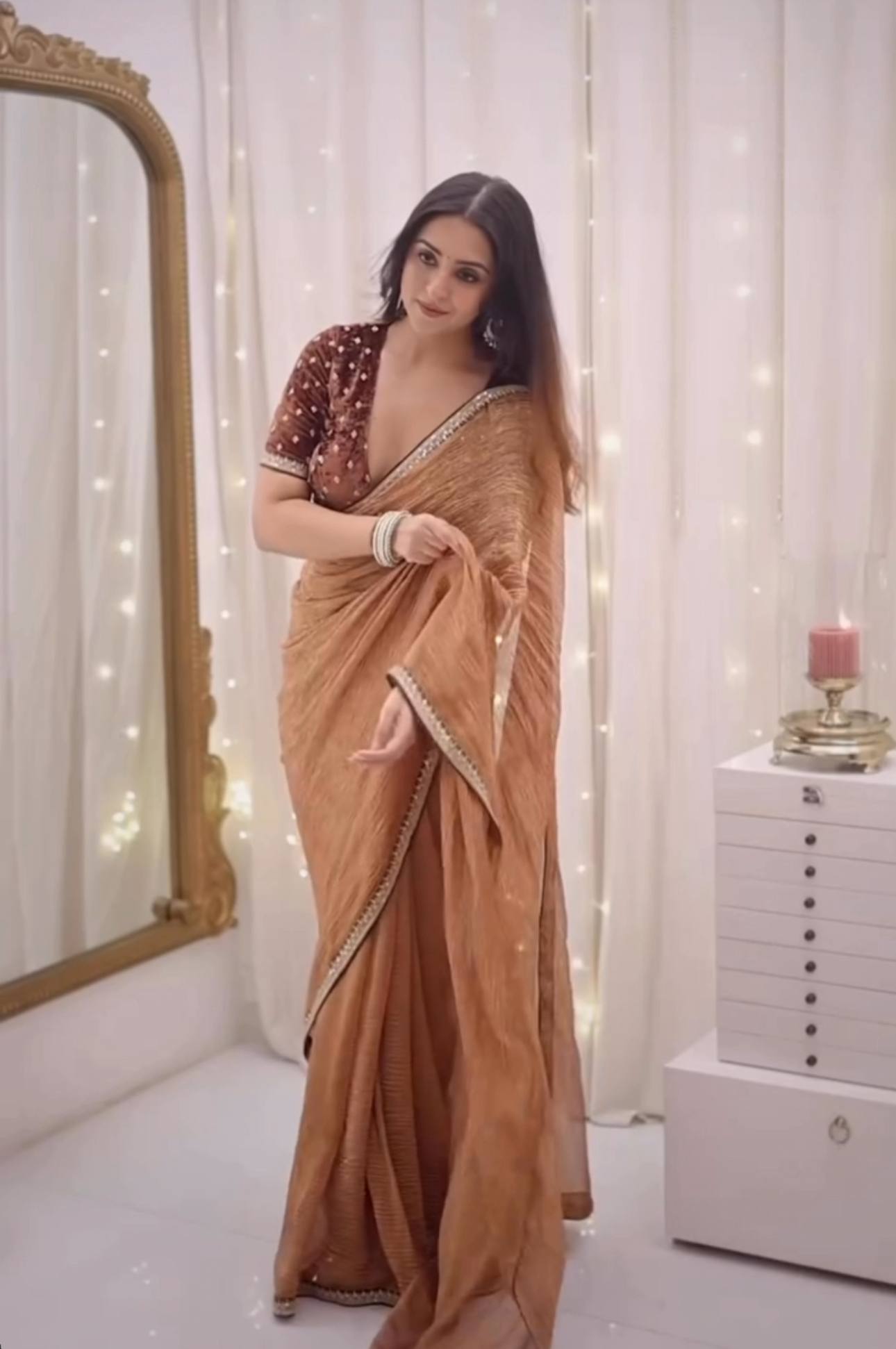 Caramel Shine Saree