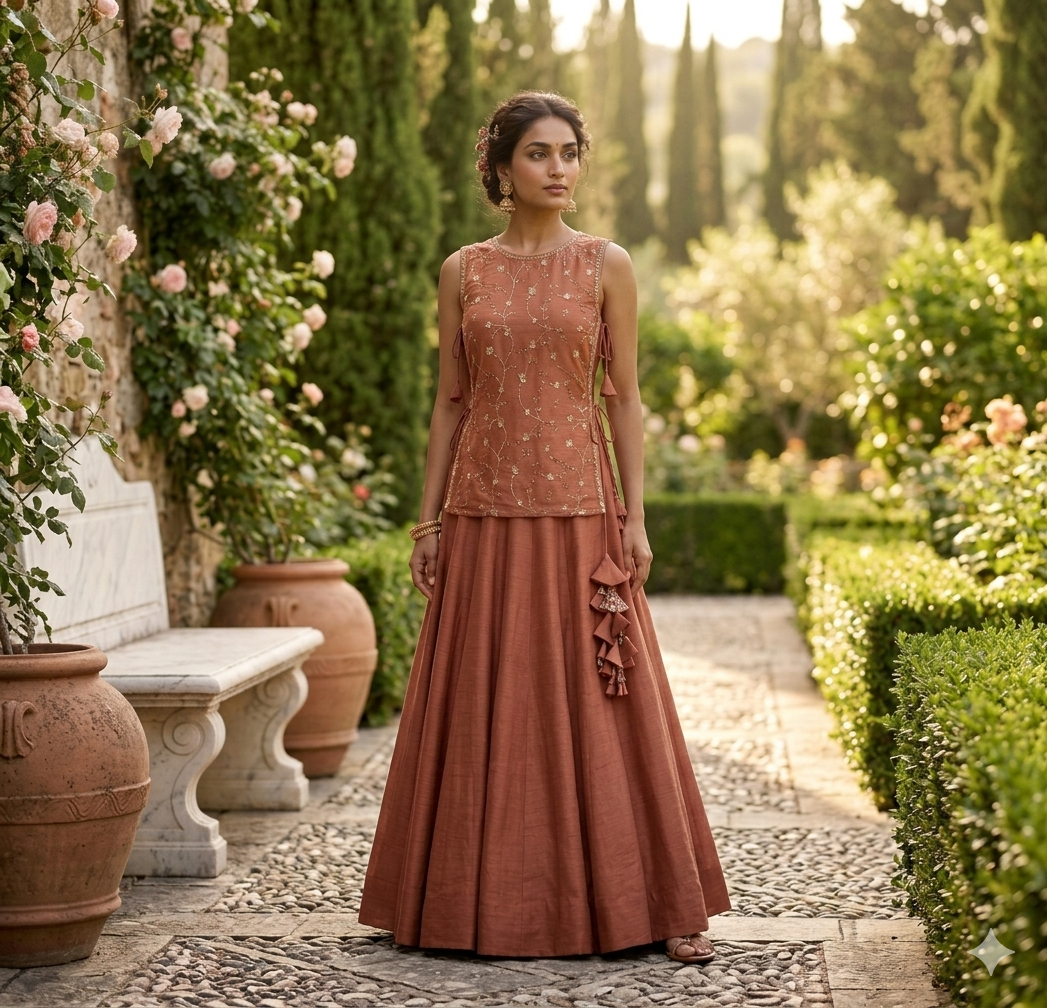 Sultana Rust Lehenga