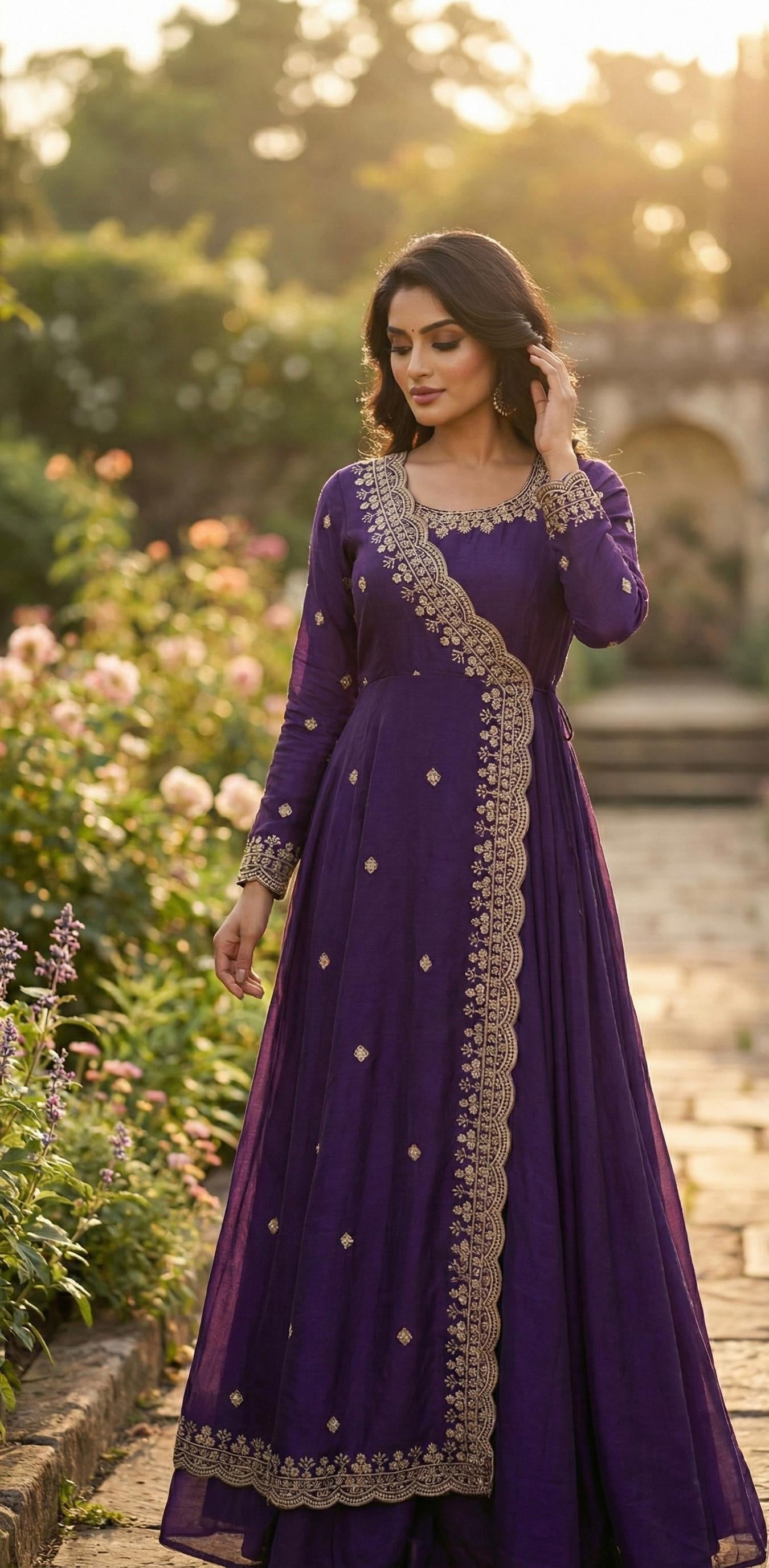 Aayat Purple Anarkali Suit