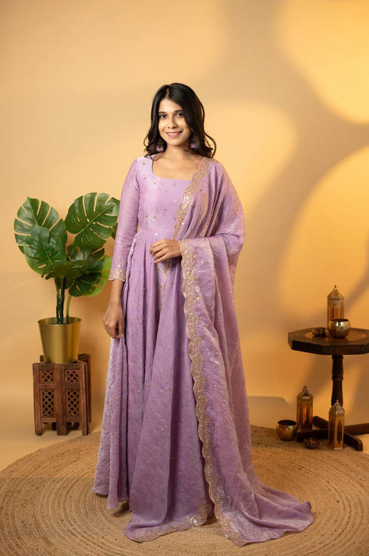 TRISHA LAVENDER - Vedhika Fashion