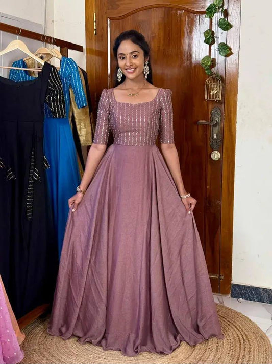 MANIKA BEIGE ANARKALI