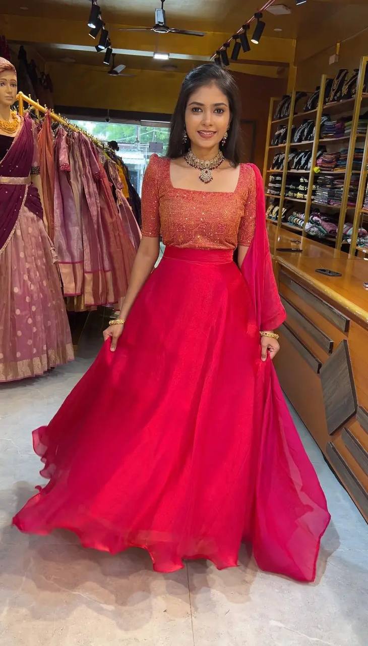 Red Kumkum lehenga