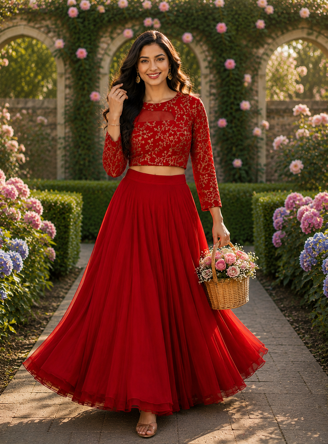 ISHIKA RED ANARKALI SUIT