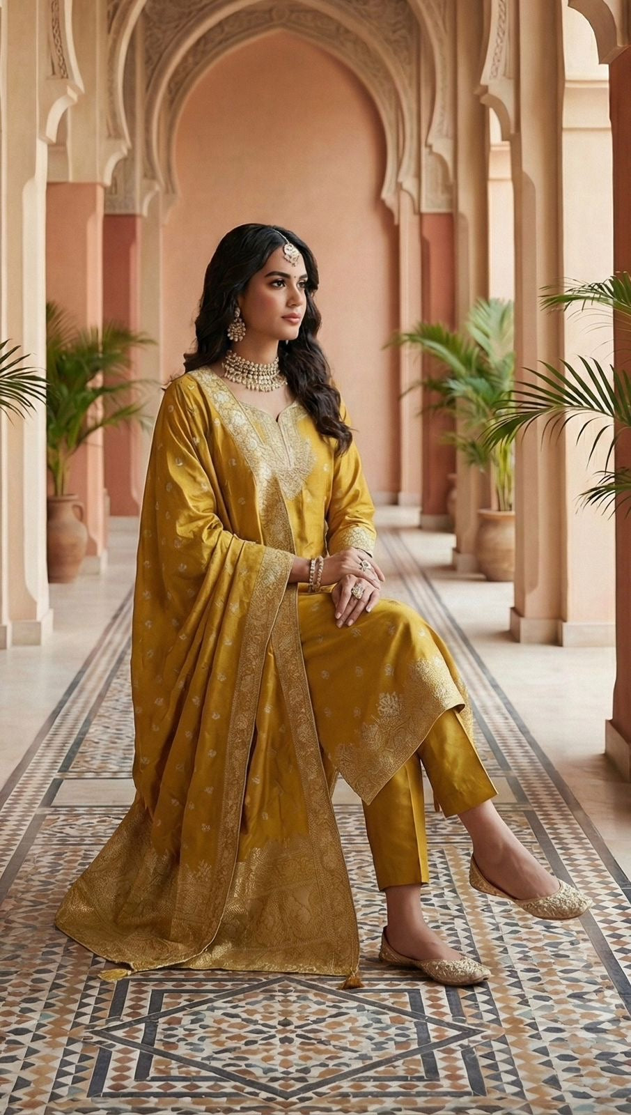 Meenakshi Mustard Suit
