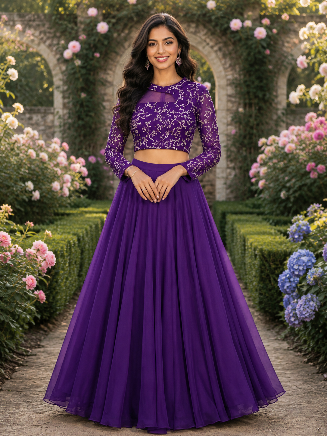 ISHIKA PURPLE ANARKALI SUIT