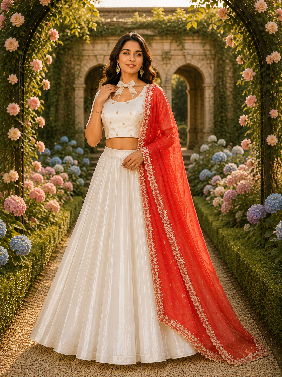 Mythili Orange lehenga
