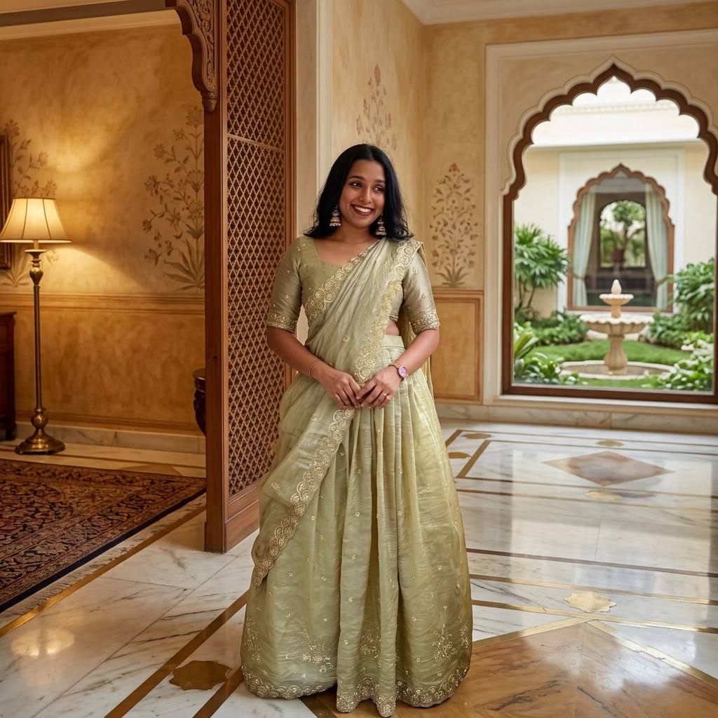 GULNAAR PISTA LEHENGA