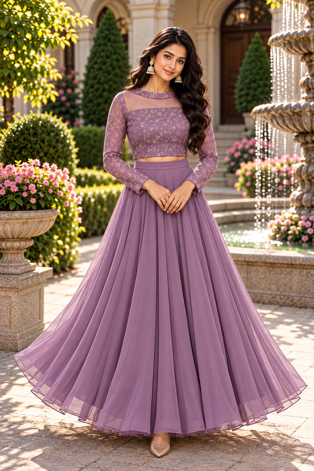 ISHIKA LAVENDER ANARKALI SUIT
