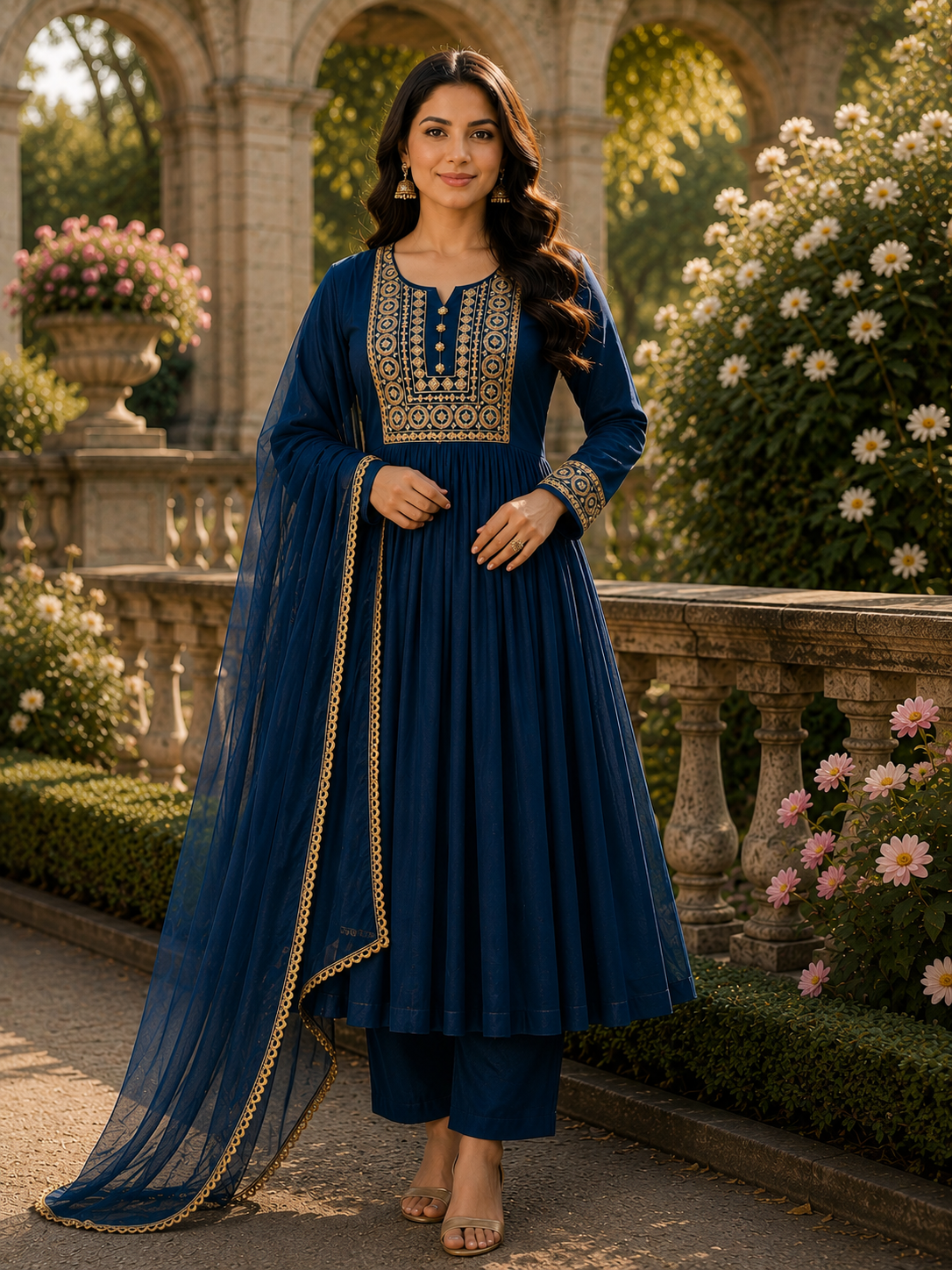 MEHRAB NAVY BLUE SUIT SETS