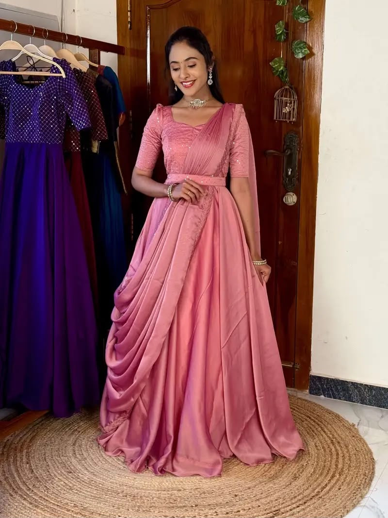 UNNATI PEACH ANARKALI