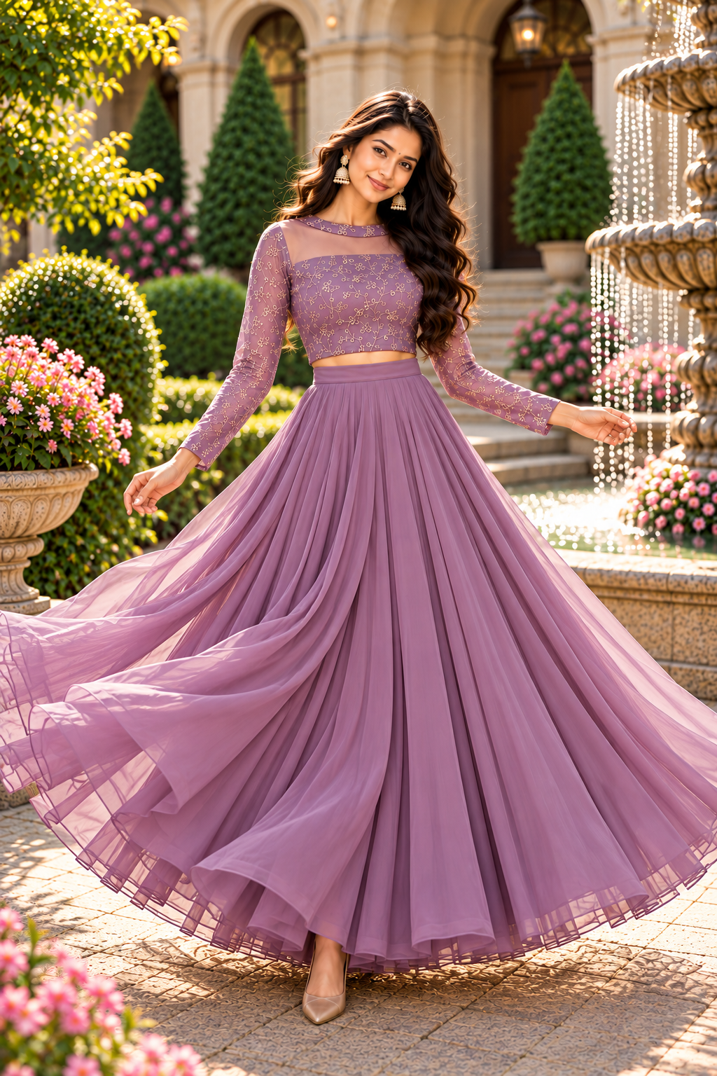 ISHIKA LAVENDER ANARKALI SUIT