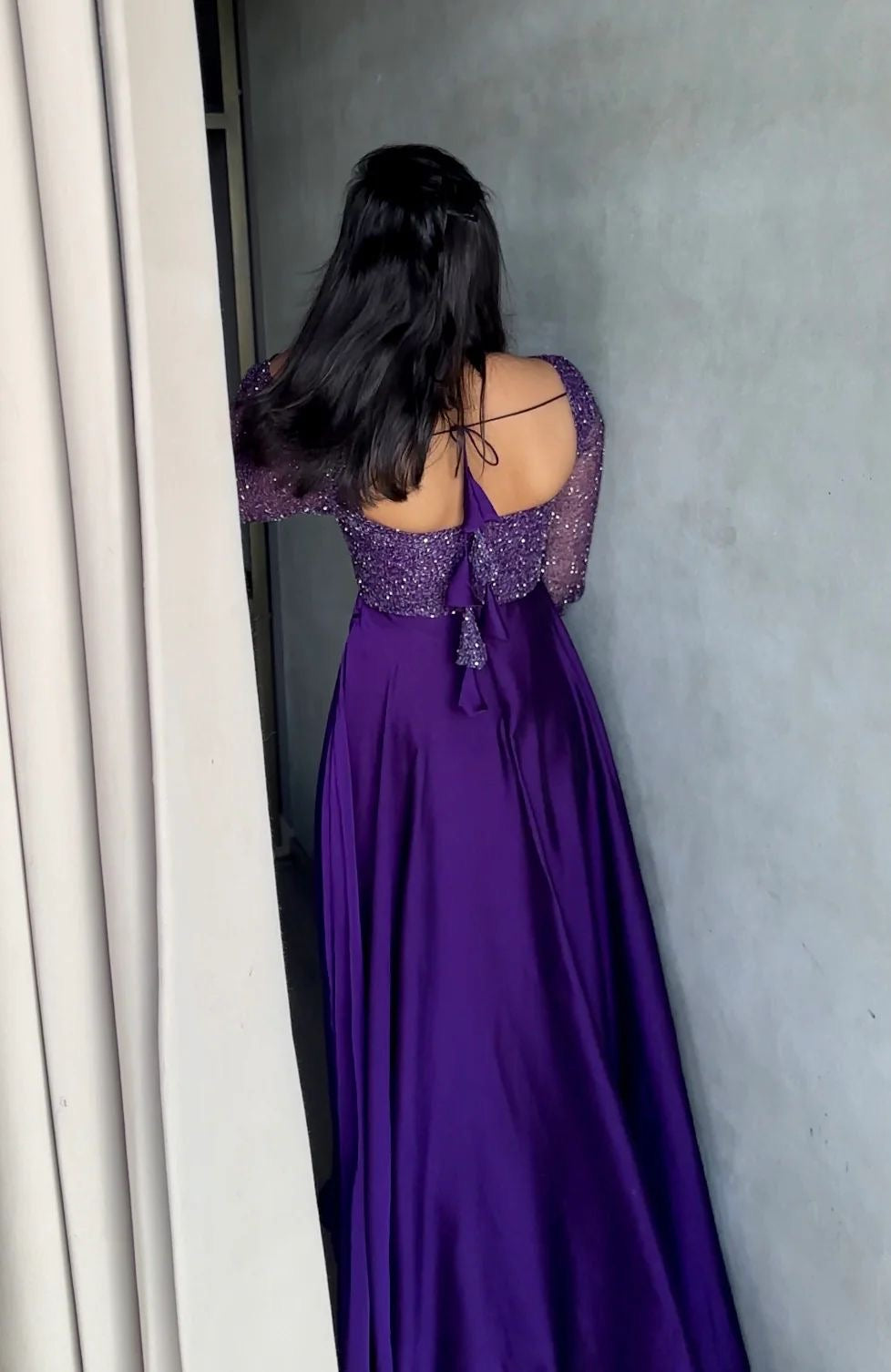YALINA PURPLE ANARKALI