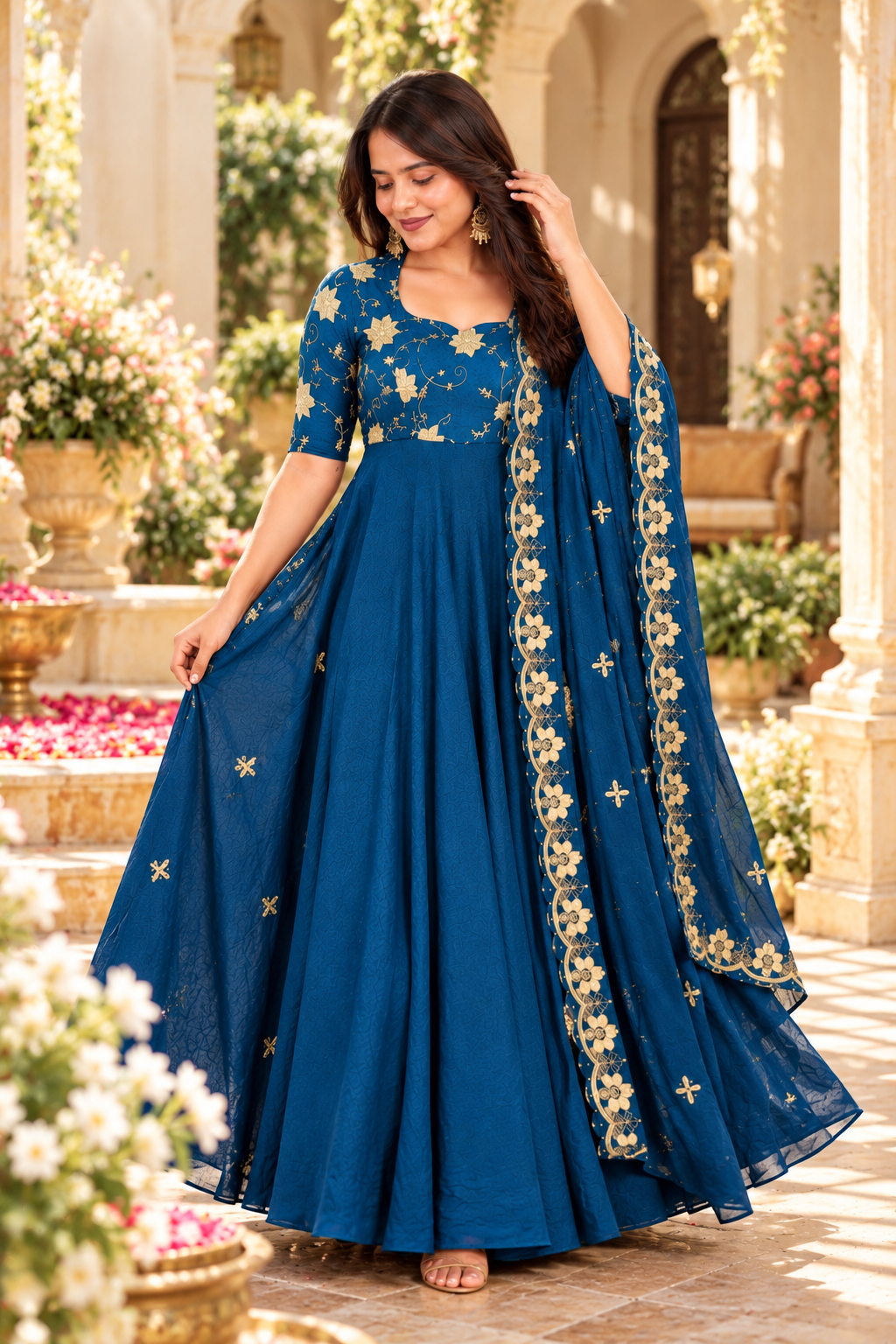 ATHIYA NAVYBLUE ANARKALI SUIT