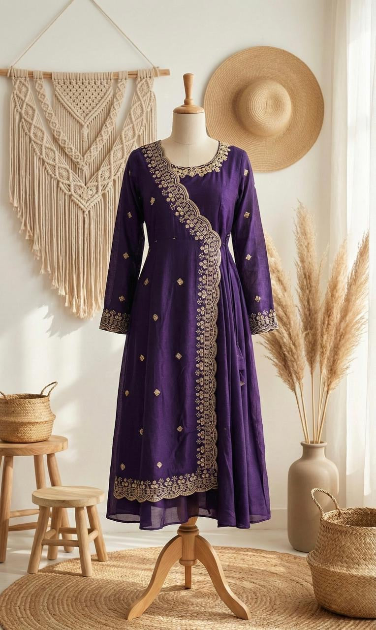 Aayat Purple Anarkali Suit