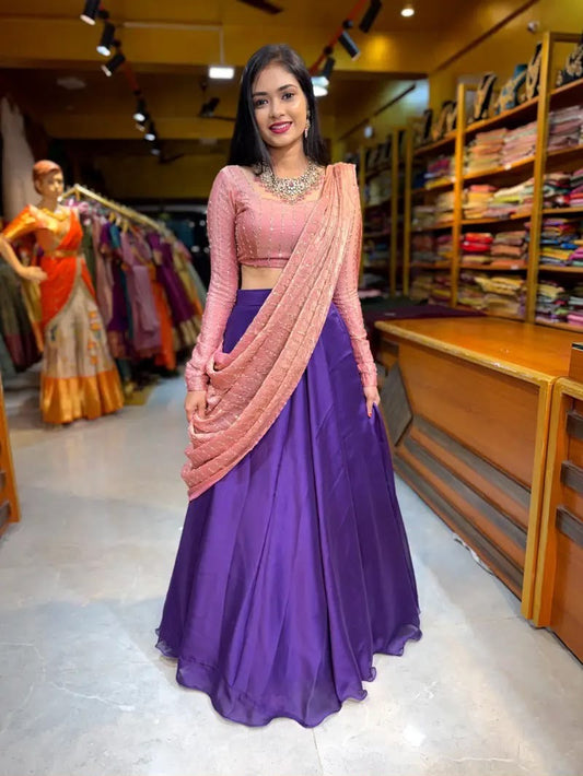 Saundarya Purple Lehenga