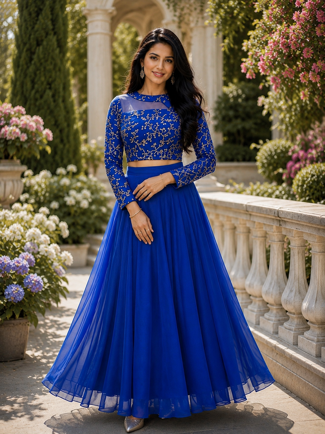 ISHIKA BLUE ANARKALI SUIT