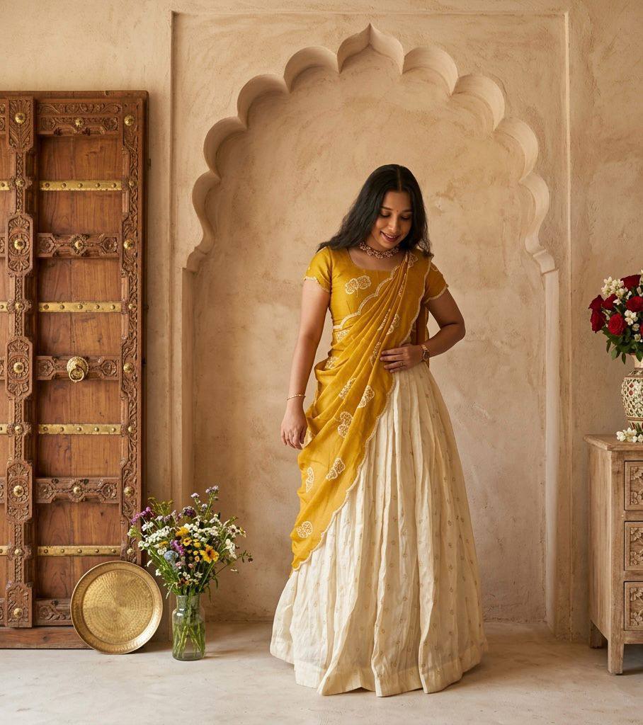 Kanchi Mustard Lehenga
