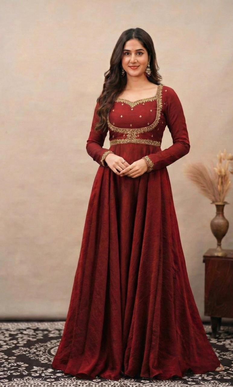 Meher  Rust Anarkali Suit