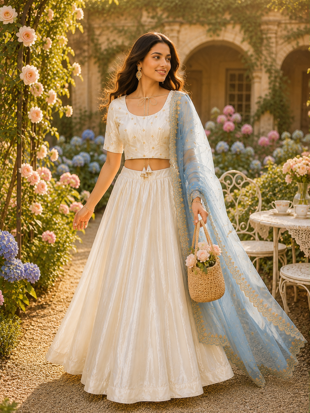 Mythili Blue lehenga