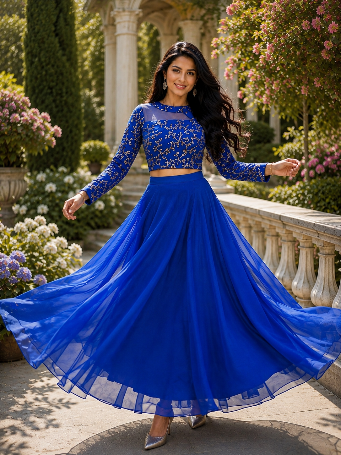 ISHIKA BLUE ANARKALI SUIT
