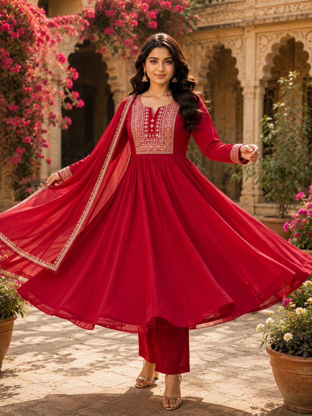 MEHRAB RED SUIT SETS