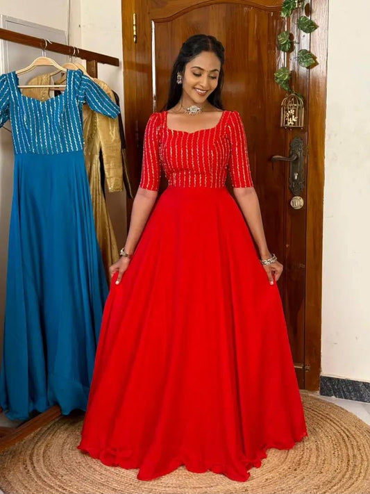 MANIKA RED ANARKALI