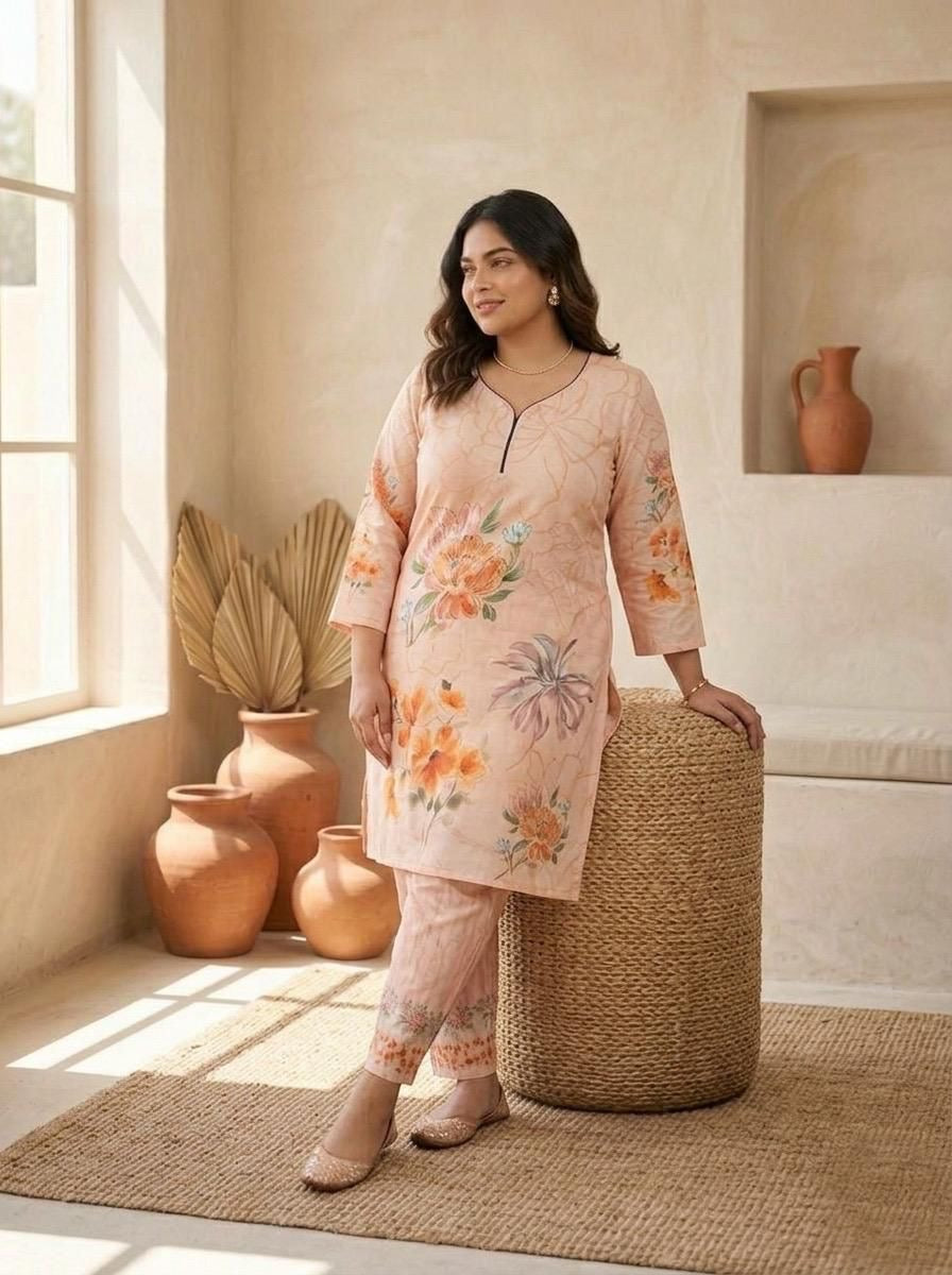 Plus Size Nirvana Pink Orange Cord Set