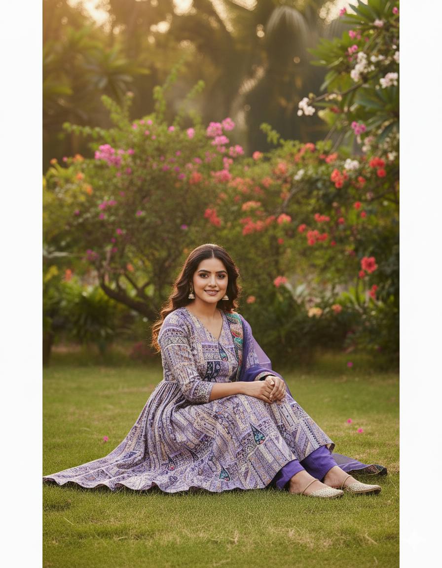 SAHARA LAVENDER ANARKALI SUIT