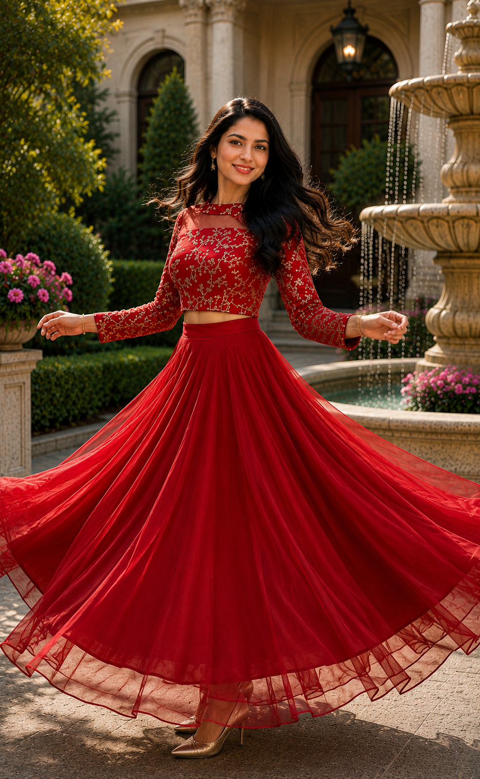 ISHIKA RED ANARKALI SUIT