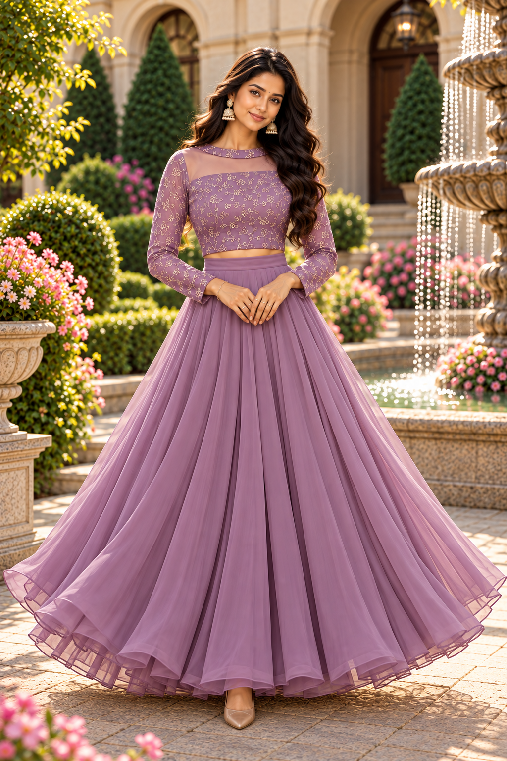 ISHIKA LAVENDER ANARKALI SUIT