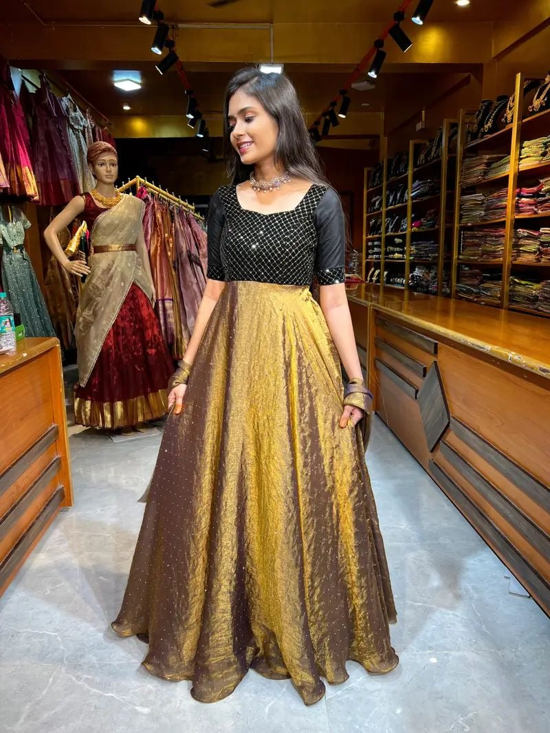 DIVA BLACK GOLD ANARKALI SUIT