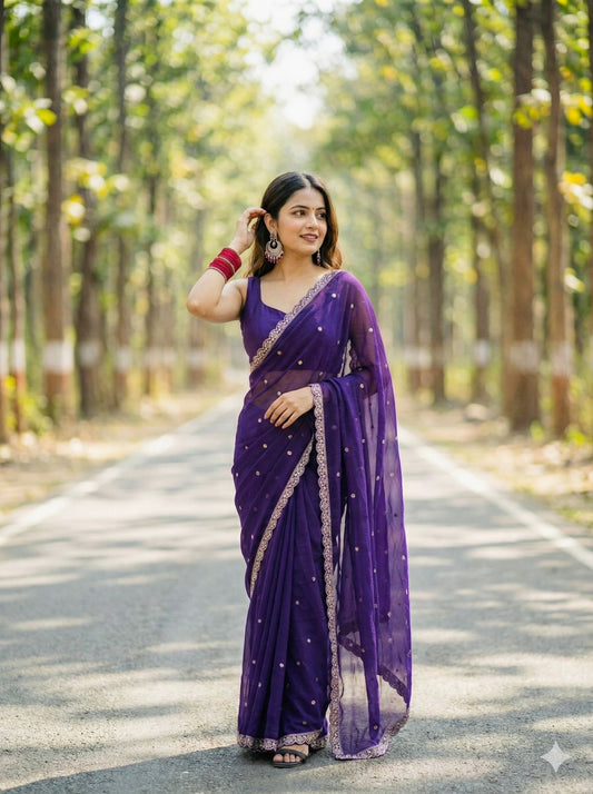 Purple Aura Saree