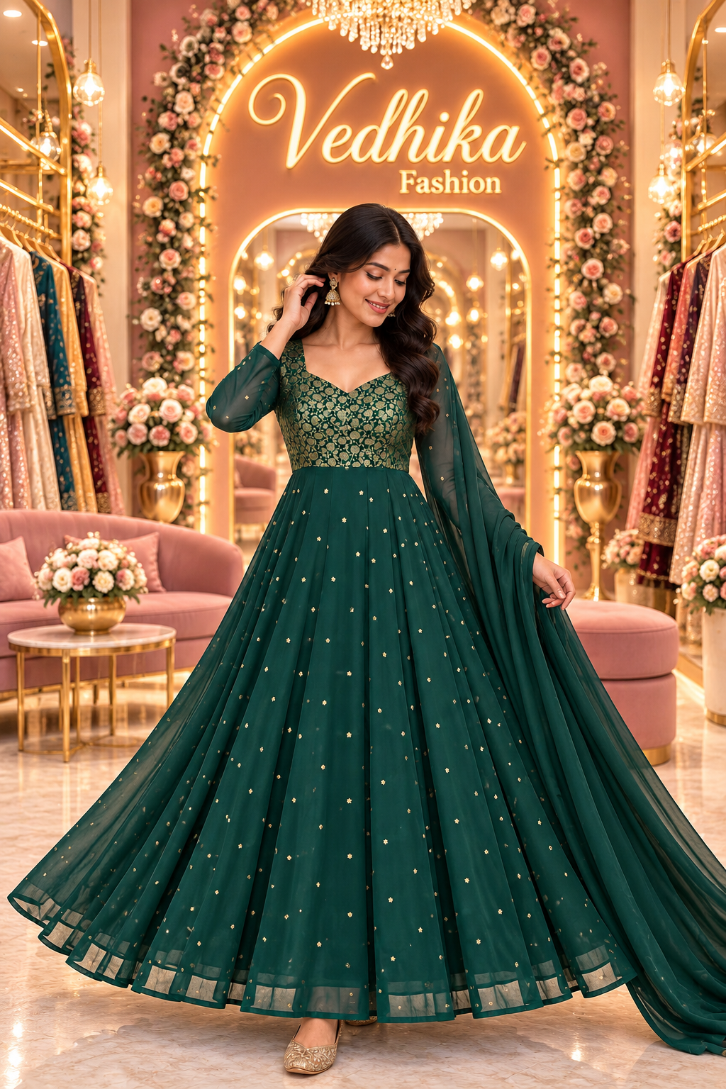 PAKHI GREEN ANARKALI SUIT