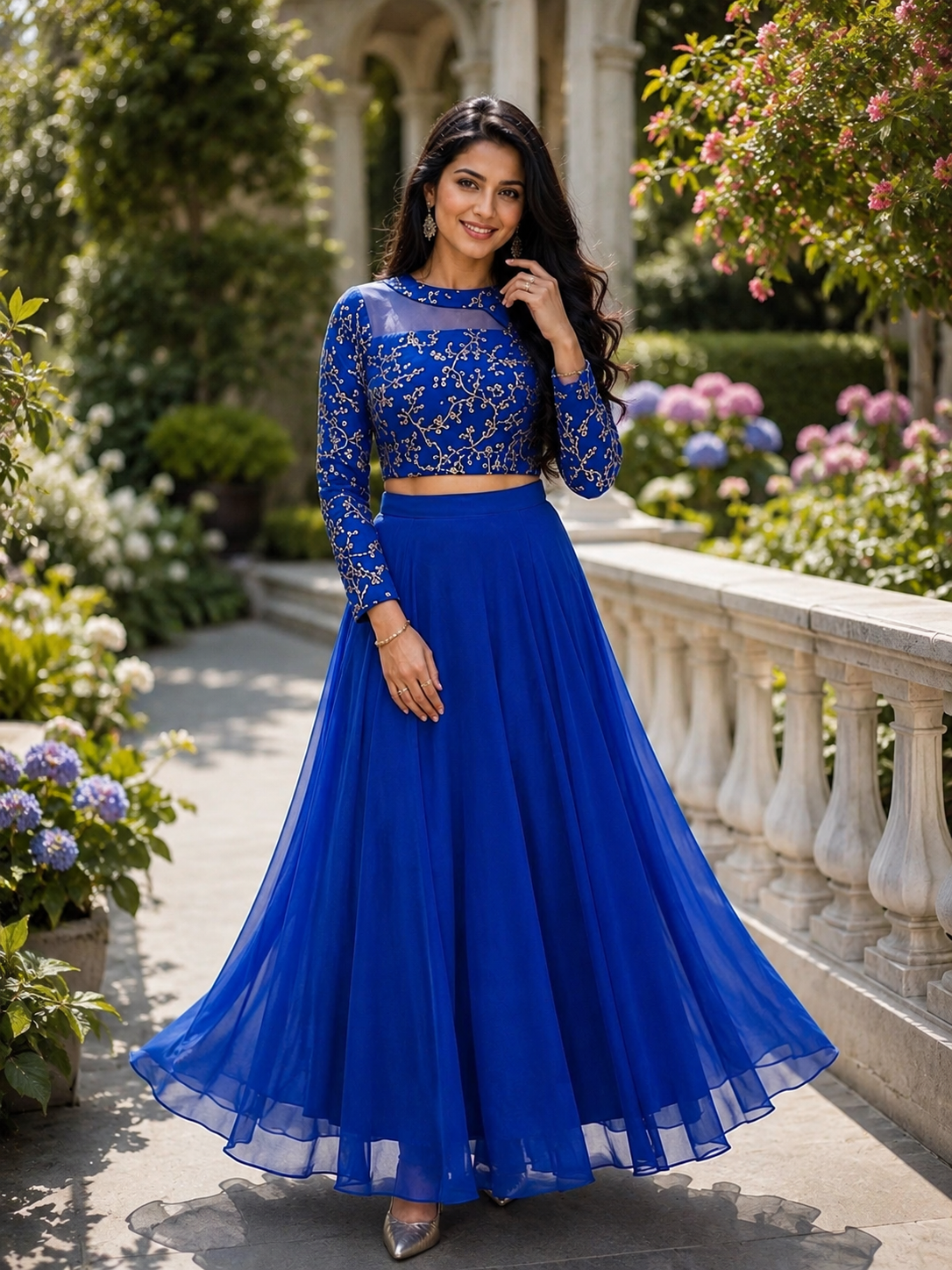 ISHIKA BLUE ANARKALI SUIT