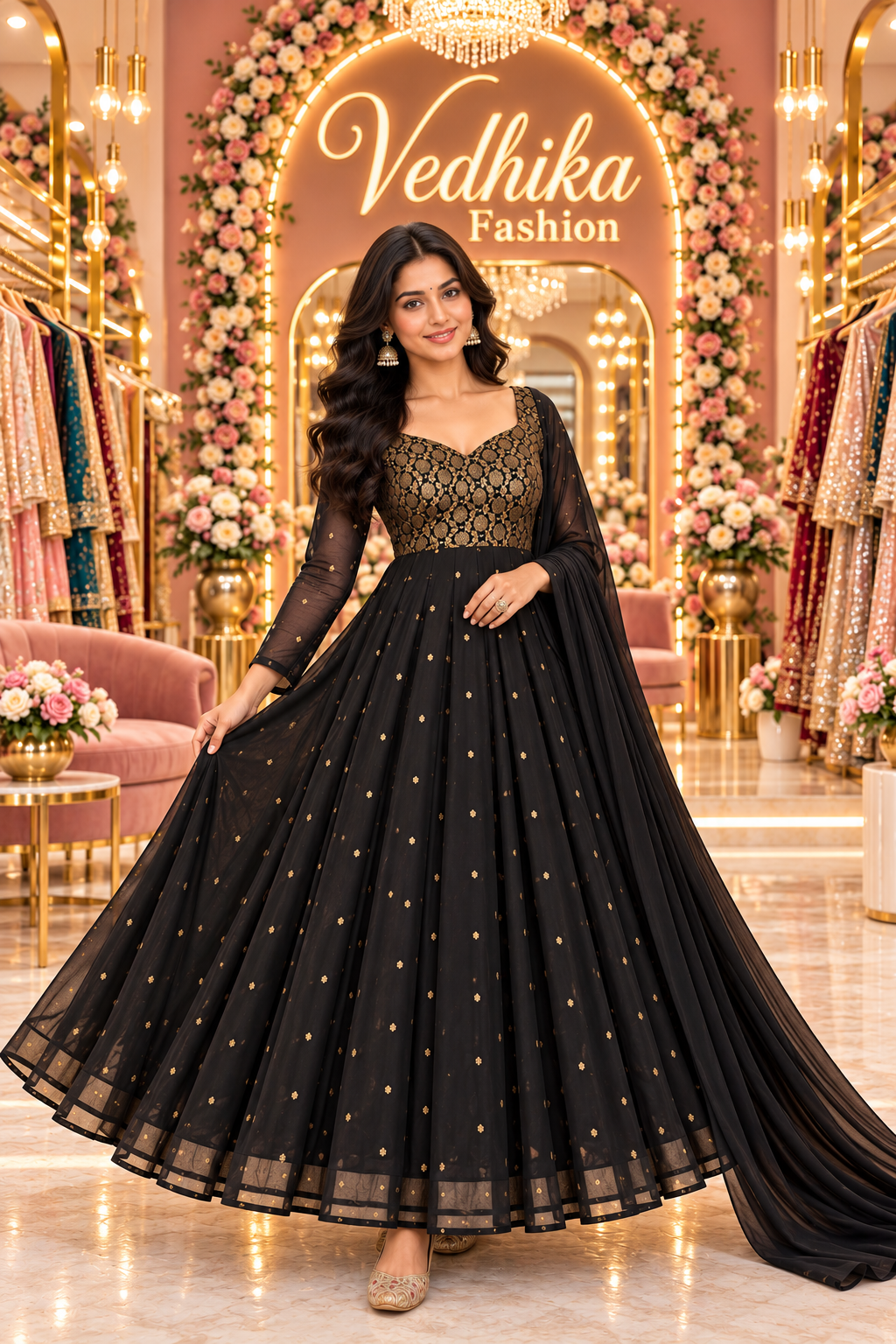 PAKHI BLACK ANARKALI SUIT