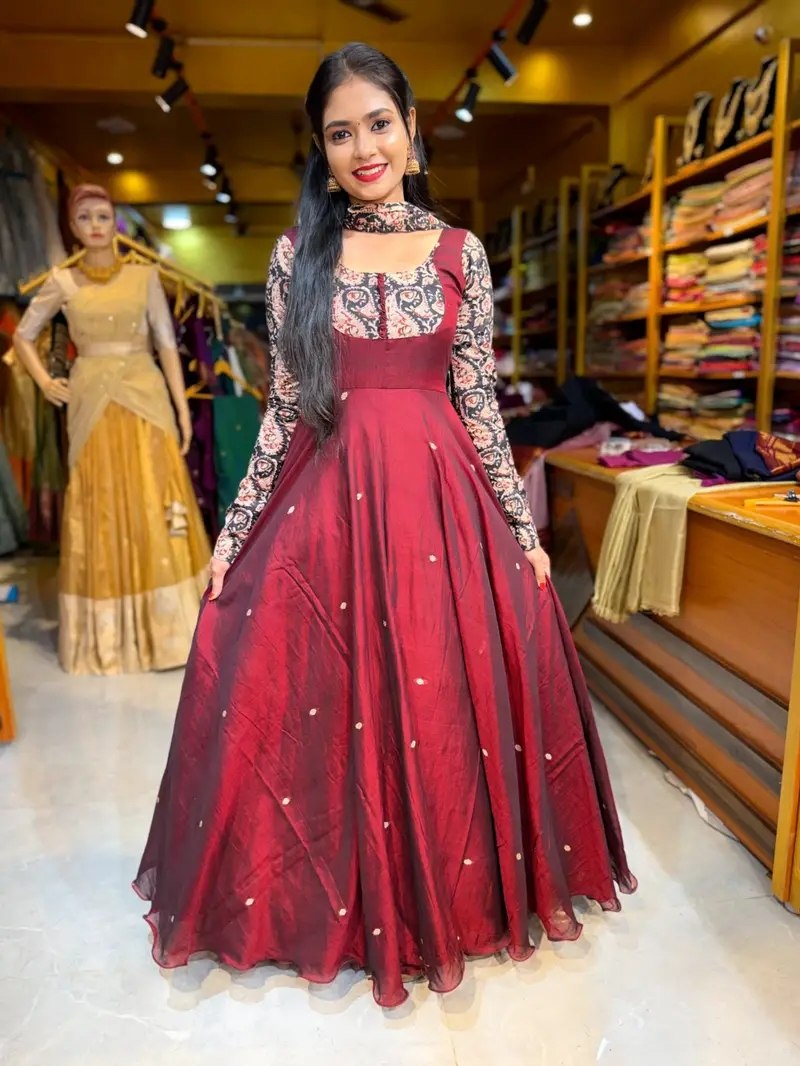 KALAMKRITI MAROON ANARKALI SUIT
