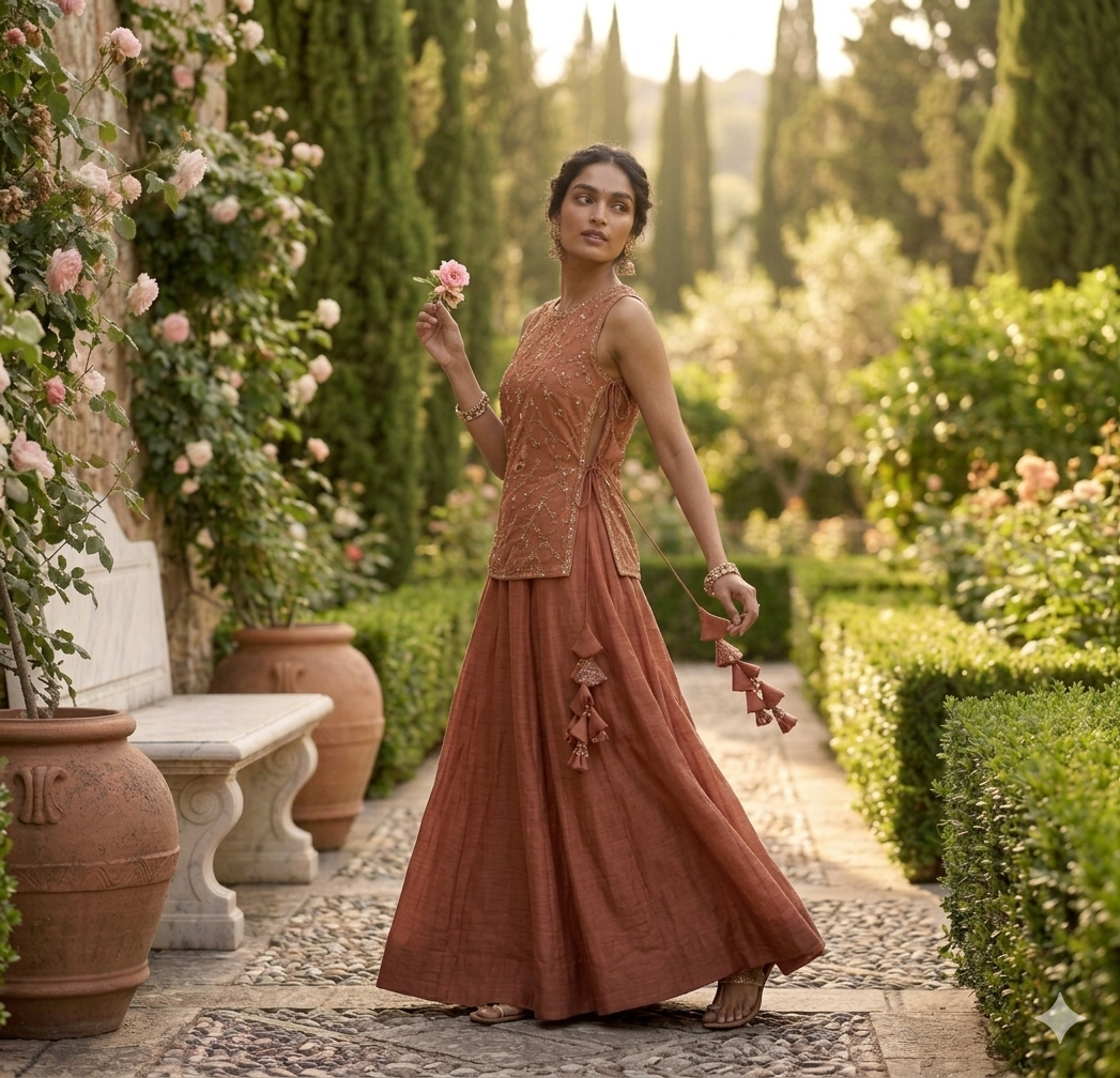 Sultana Rust Lehenga