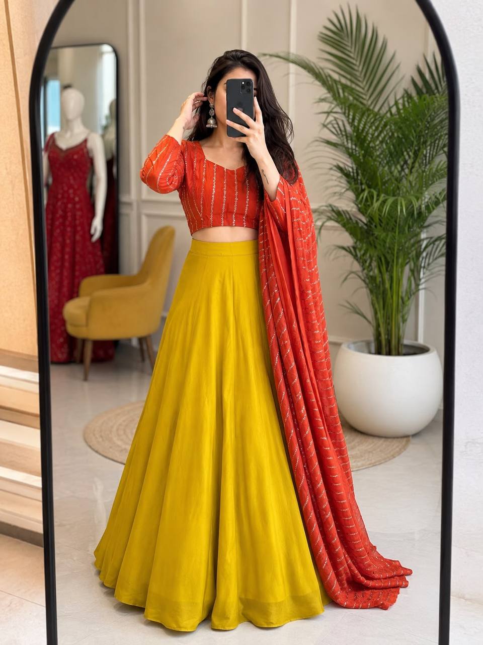 Saundarya Orange Lehenga