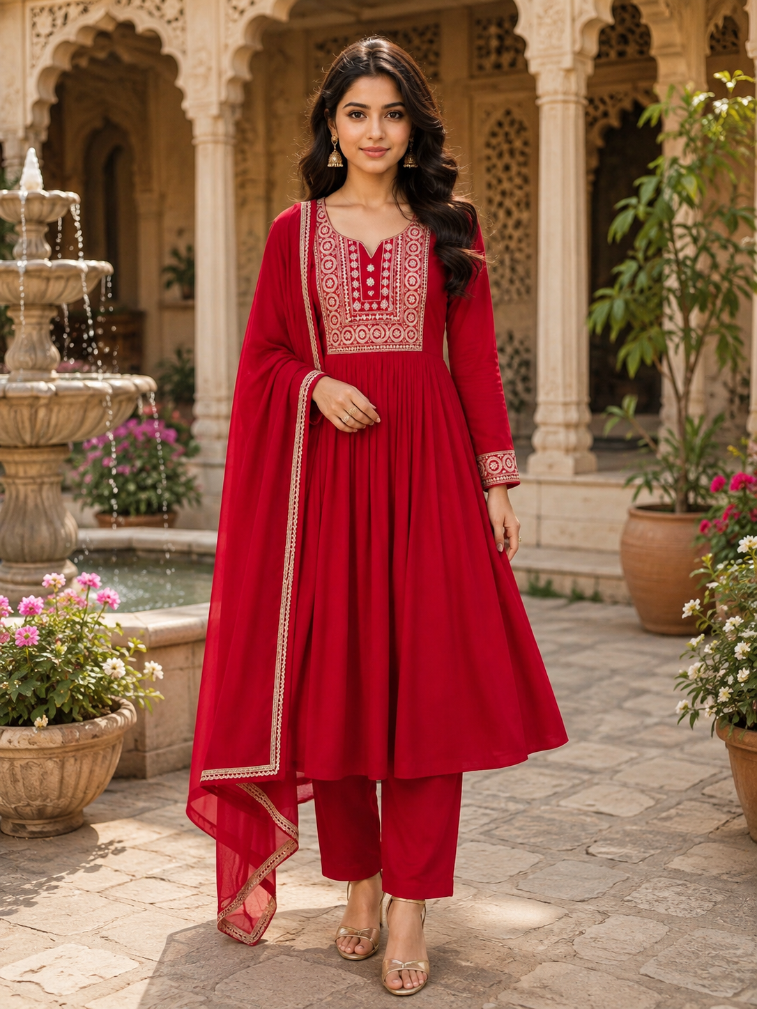 MEHRAB RED SUIT SETS