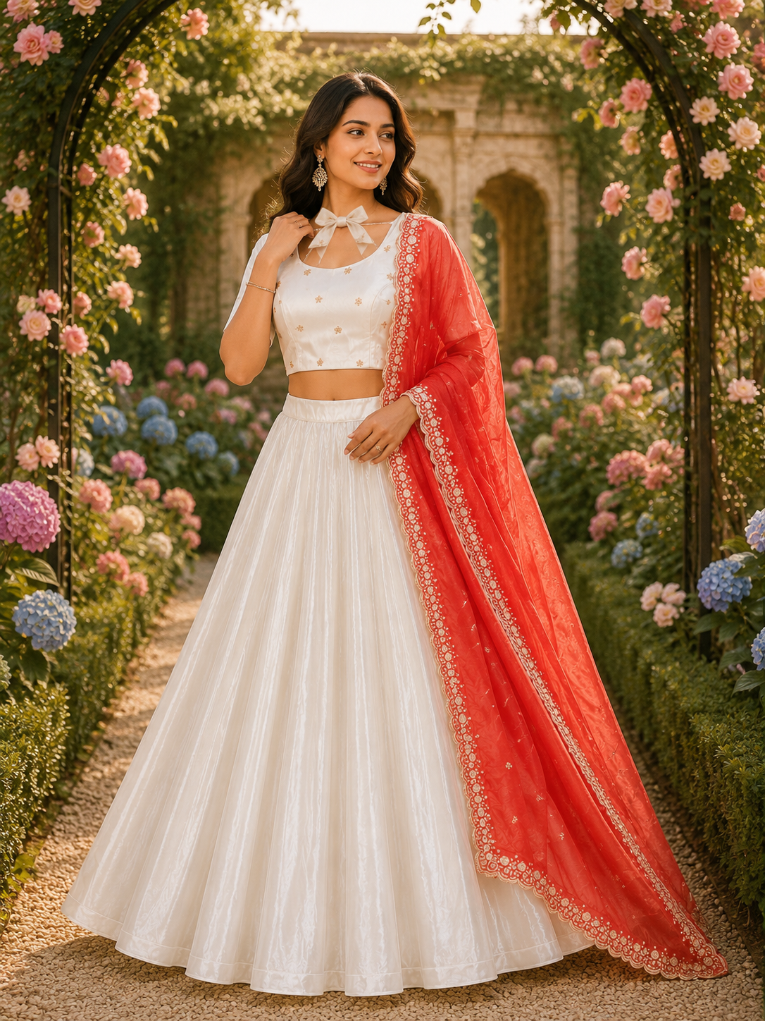 Mythili Orange lehenga