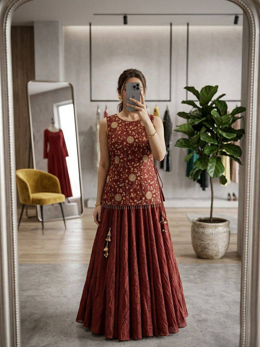 Sultana Brick Lehenga
