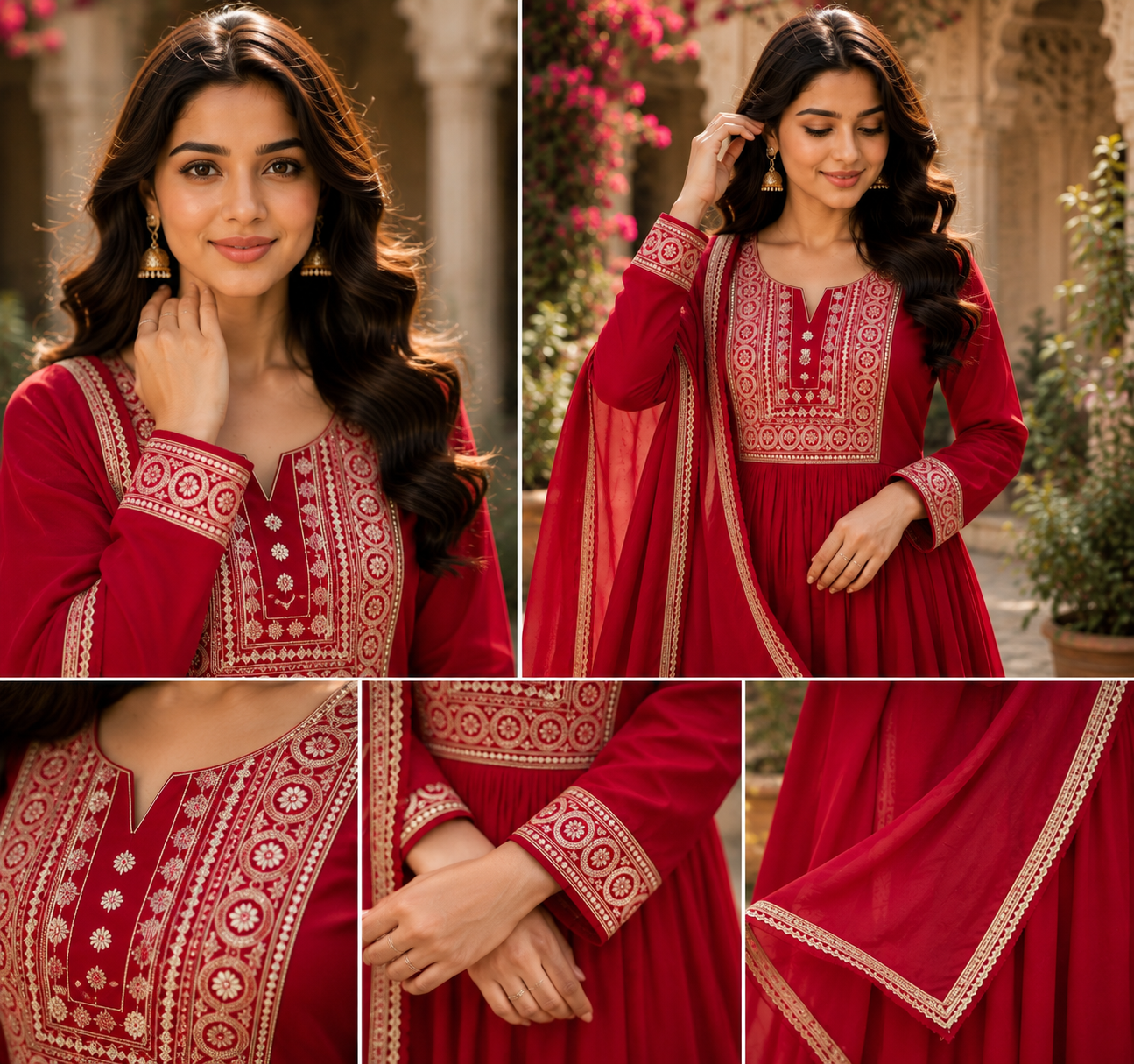 MEHRAB RED SUIT SETS