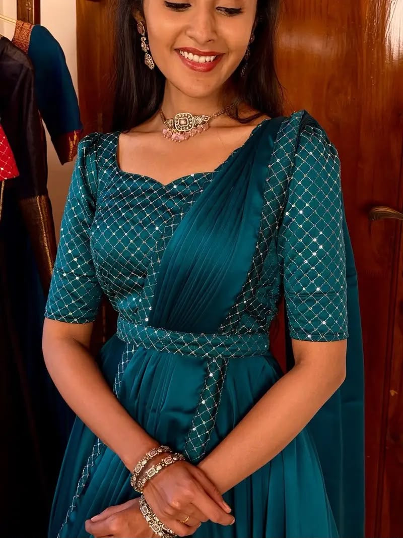 UNNATI TEAL ANARKALI