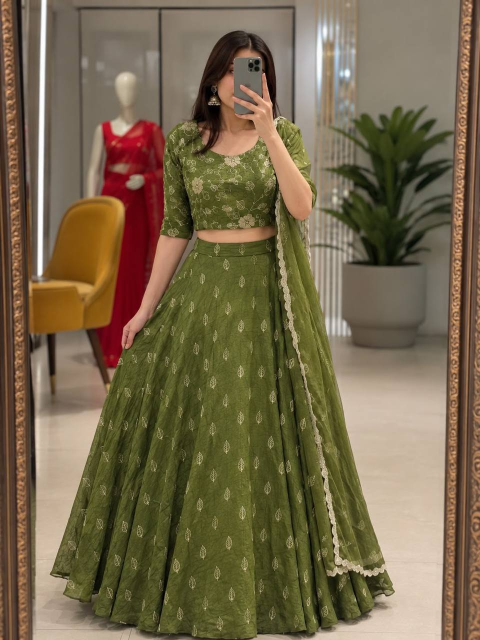 PALLAVI OLIVE SET LEHENGA